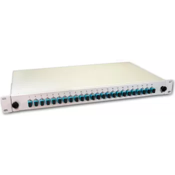Lightwin LWL Splice Box, 24 pluoštai, 24x SC daugiamodis, 50/125µm OM3 Pigtail Splice Box (SPBOX 24G50 OM3 SC)