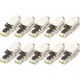 DIGITUS CAT 6A STP RJ-45 kištukas su dulkėtų apsauga ir įtempimo mažinimo elementu – 10 vnt. pakuotė