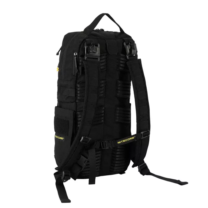 Kelioninė kuprinė Nitecore BP18 – juoda nailonas/poliesteris, 240×160×470 mm