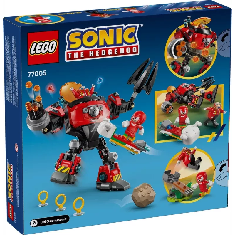 LEGO konstruktorius Sonic the Hedgehog 77005 Knuckles vs Dr Eggman Egg Crusher Mech, 350 dalių, nuo 8 metų