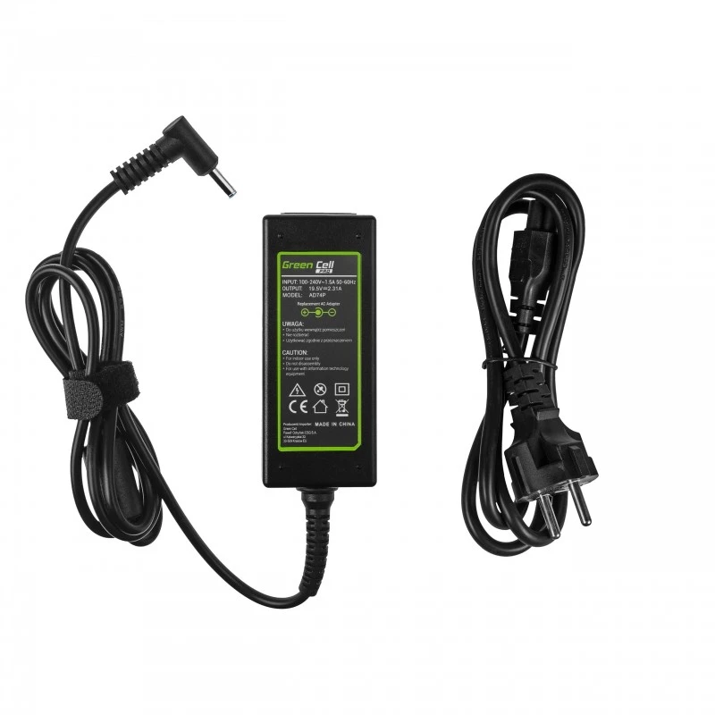 Green Cell AD74P 45W 19,5V 2,31A nešiojamojo kompiuterio maitinimo adapteris, juodas