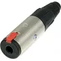 Neutrik NTR-NJ3FC6 – 6,3 mm lizdas, juoda/raudona/sidabrinė, -25–70 °C