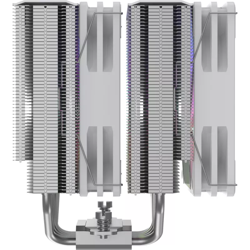 CPU aušintuvas Silentware Titan RGB White, dviejų bokštų oro aušintuvas, 265W TDP, 2×120mm PWM ARGB ventiliatoriai