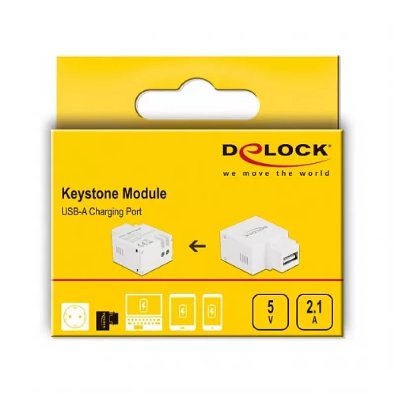 Keystone modulis USB Type-A įkrovimo prievadas DeLOCK 87791