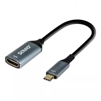 Savio Adapter USB-C (M) į HDMI (M), 4K, 60Hz, Aliuminis, AK-78