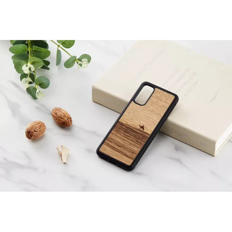 Dėklas Samsung Galaxy S20 Terra Black – natūrali mediena ir polikarbonatas