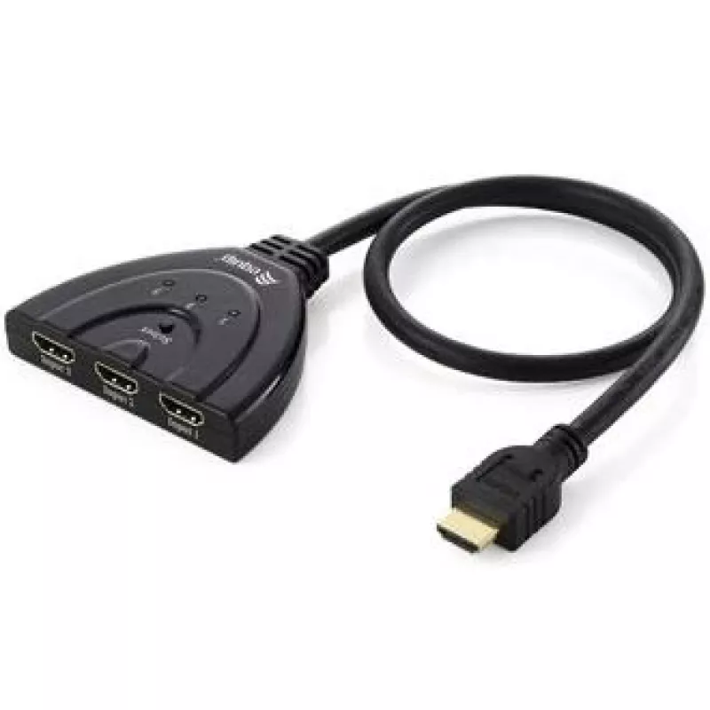 Equip 3x1 HDMI jungiklis, Full HD, 1920 x 1080 pikselių, juodas