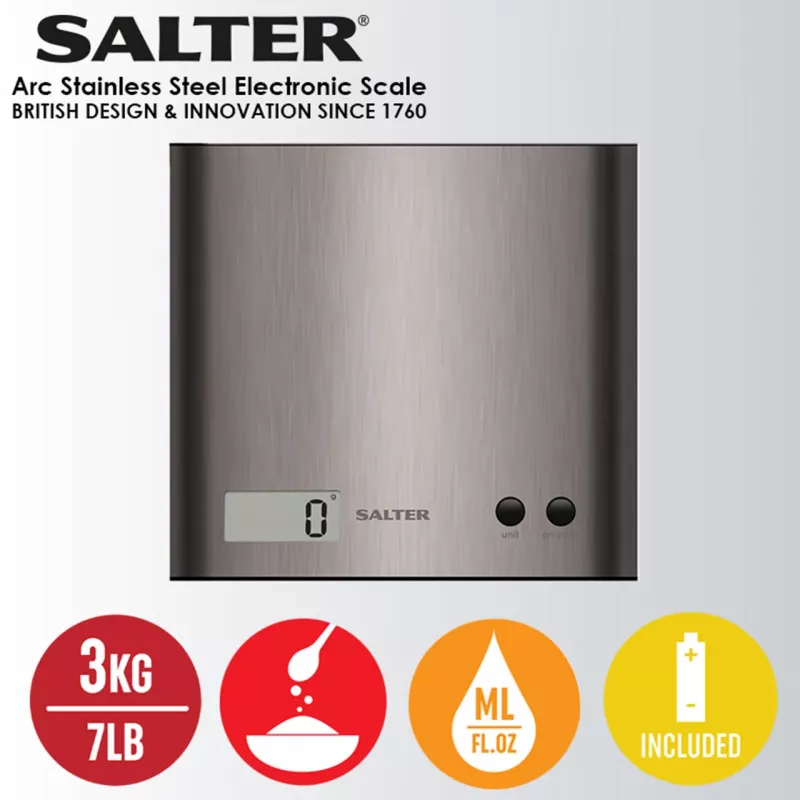 Virtuvinės svarstyklės Salter 1087 SSDRCEU16 Pro sidabrinės