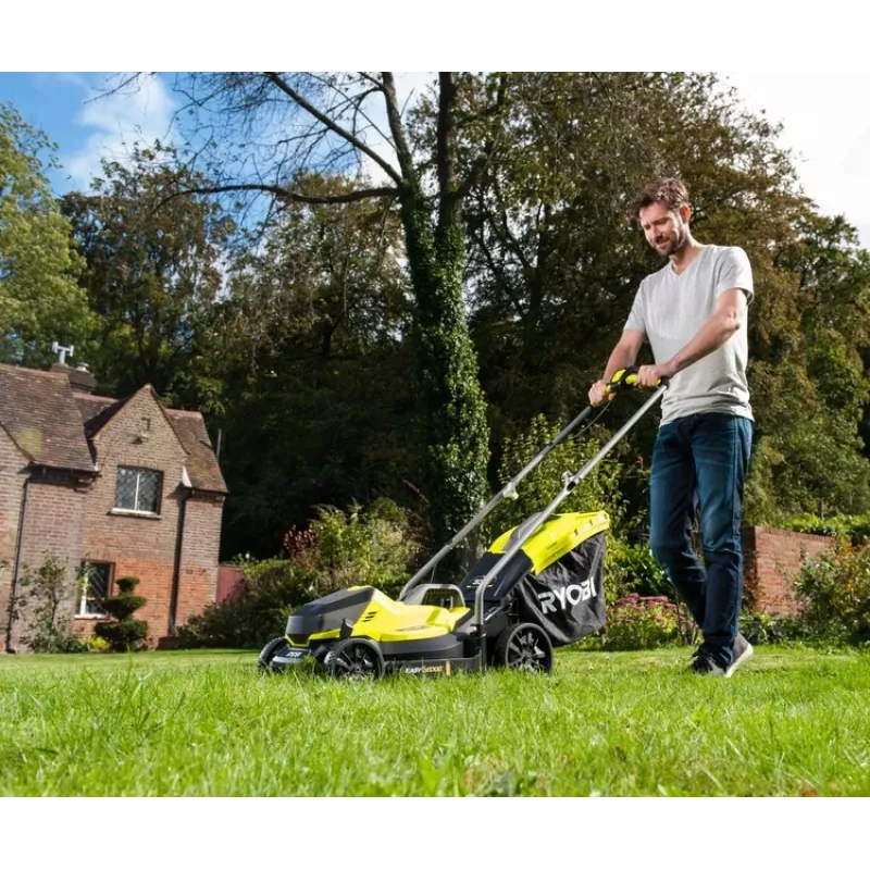 Ryobi RLM18X33B40 vejapjovė Stūmiama vejapjovė Akumuliatorinė Juoda, Žalia