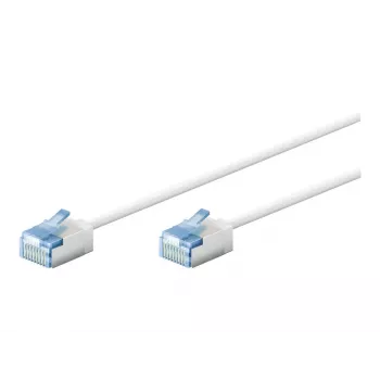 Goobay 74326 itin lankstus CAT 6A jungiamasis kabelis, plonas, U/FTP, 0,15 m, baltas