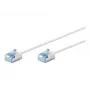Goobay 74326 itin lankstus CAT 6A jungiamasis kabelis, plonas, U/FTP, 0,15 m, baltas
