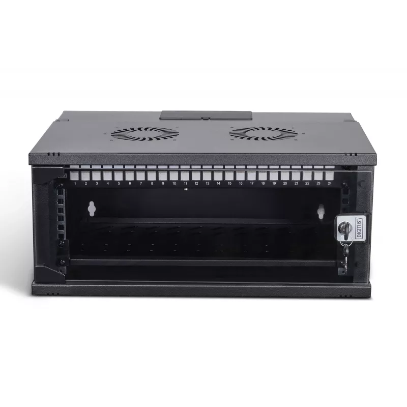 Sieninis tinklo spintos komplektas DIGITUS SOHO Pro DN-49201-SET — 19 colių 4U, 540x400 mm, IP20, rakinamas
