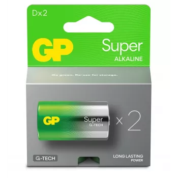 GP Batteries GPPCA13AS130 Mono (D) baterija šarminė 1,5 V, 2 vnt. (03013AETA-B2)