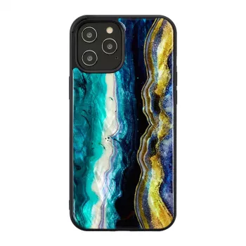 Apsauginis dėklas iKins Apple iPhone 12 Pro Max — violetinis agato raštas