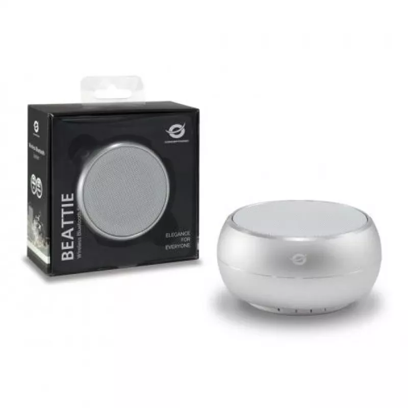 Conceptronic BEATTIE 01S belaidis Bluetooth garsiakalbis, 3 W, Bluetooth 3.0+HS, su mikrofonu, microSD, Micro-USB, sidabrinis