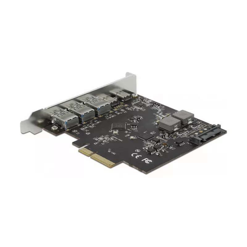 PCI Express x4 kortelė DeLOCK 89064 su 5 USB 3.2 prievadais