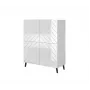Lentynų sistema cama meble ABETO 100,5 x 40 x 121,5 cm balta/blizganti balta, ant grindų statoma sieninė spintelė