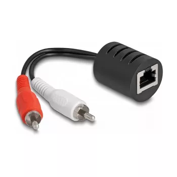 DeLOCK 87857 garso laidas 2 x RCA kištukas – RJ-45 lizdas, juoda/raudona/balta