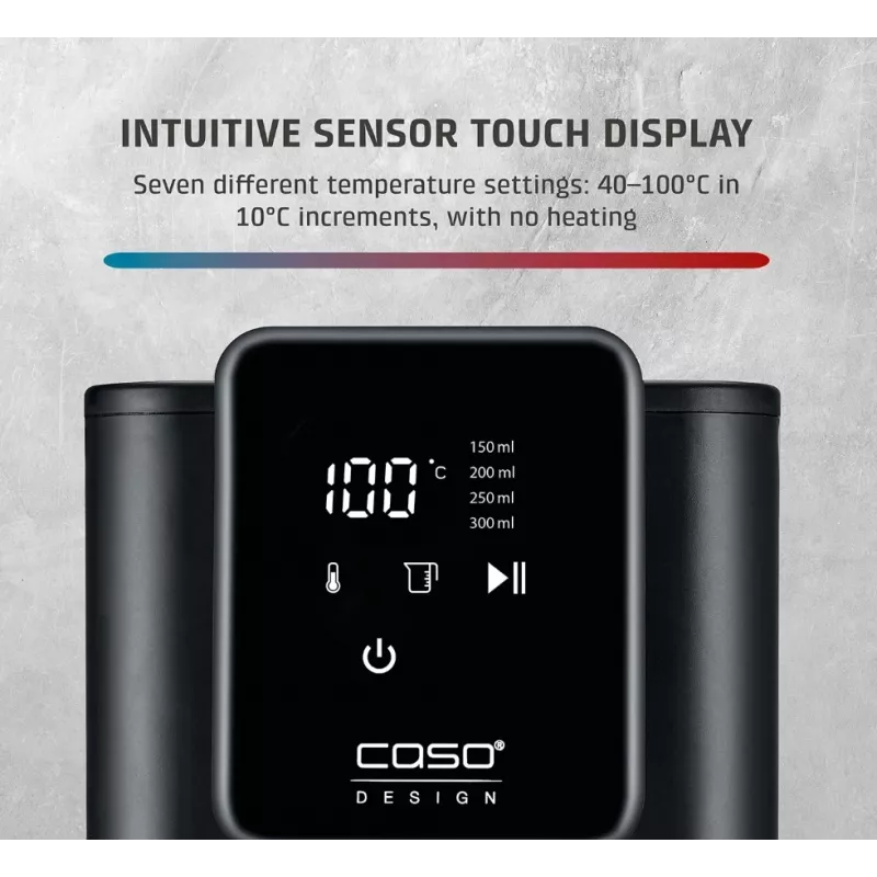 Caso Turbo Karšto Vandens Dozatorius HW 616 | 2600 W | 2,5 L | Plastikas/Nerūdijantis Plienas | Juoda/Nerūdijantis Plienas