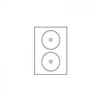 Avery lipdukai CD/DVD – balti, apvalūs 117 mm, 50 vnt. (25 lapai x 2) (L7676-25)