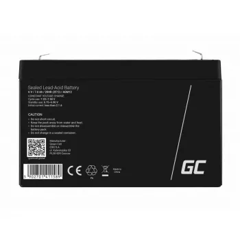 Įkraunama sandarioji švino-rūgšties baterija Green Cell AGM12 6 V 7000 mAh juoda