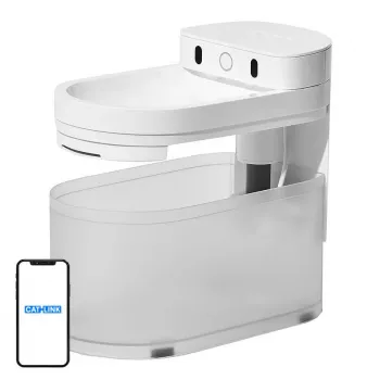 Automatinis vandens dubuo katėms Catlink Pure 3 AI – belaidis girdytuvas, 2,3 L, ABS, baterija 5 Ah, 30 dB, baltas