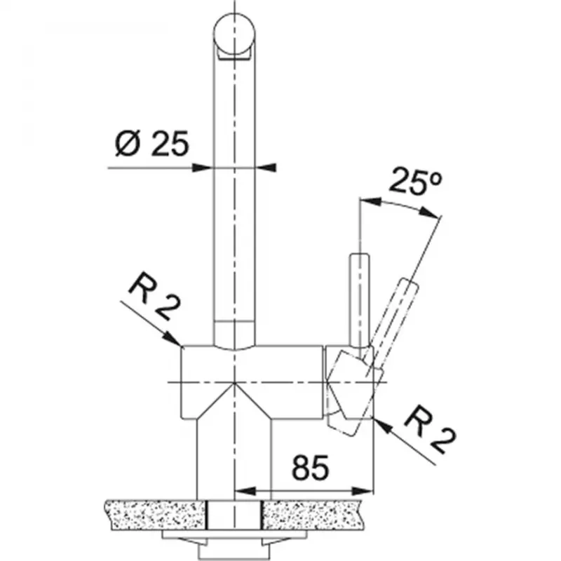 Baterija virtuvinė FRANKE Atlas Neo Swivel Side HP SS Version