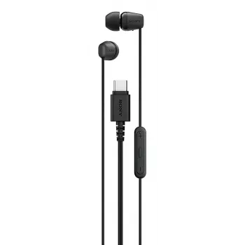 Sony IER-EX15C Ausinės Laidinės Ausinės Mikrofonas USB Type-C Juodos