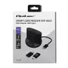 Qoltec 50632 USB 2.0 juodas kortelių skaitytuvas su 1 m laidu