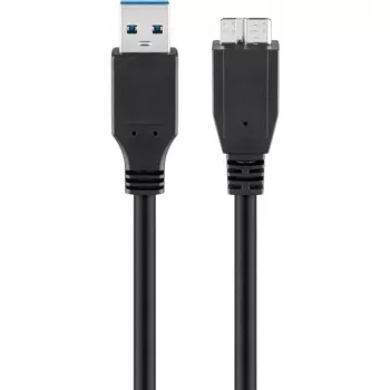USB A į Micro-USB B laidas GOOBAY 95026 — 1,8 m, vyriškas-į-vyrišką, juodas