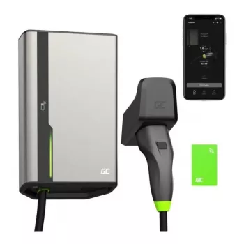 Green Cell GC EVGC021B2250 sieninis elektromobilio įkroviklis 3.6–22 kW 5 m NFC pilkas aliuminis