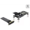 DELOCK PCI Express 3.0 x4 į M.2 Key M adapteris, 10 cm laidas, modelis 64357