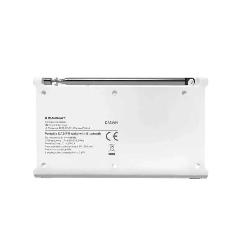 Blaupunkt DR3WH nešiojamas radijo imtuvas baltas