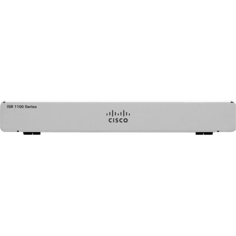 Maršrutizatorius Cisco C1101-4P – stalinis Integruotų paslaugų maršrutizatorius, 4 x Gigabit Ethernet prievadai, GE WAN, USB 3+, 1 metų garantija