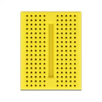 Breadboard DELOCK 18320 – plastikinė prototipų plokštė, geltona, 36×46×10 mm