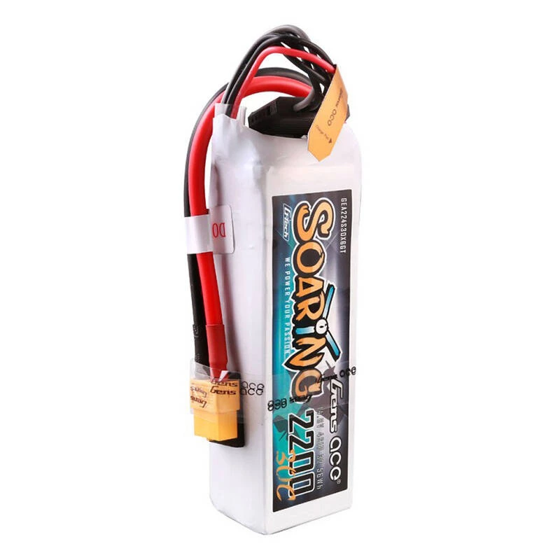 Gens Ace GEA224S30X6GT G-Tech Soaring 2200mAh 14.8V 30C 4S1P LiPo baterija su XT60 jungtimi