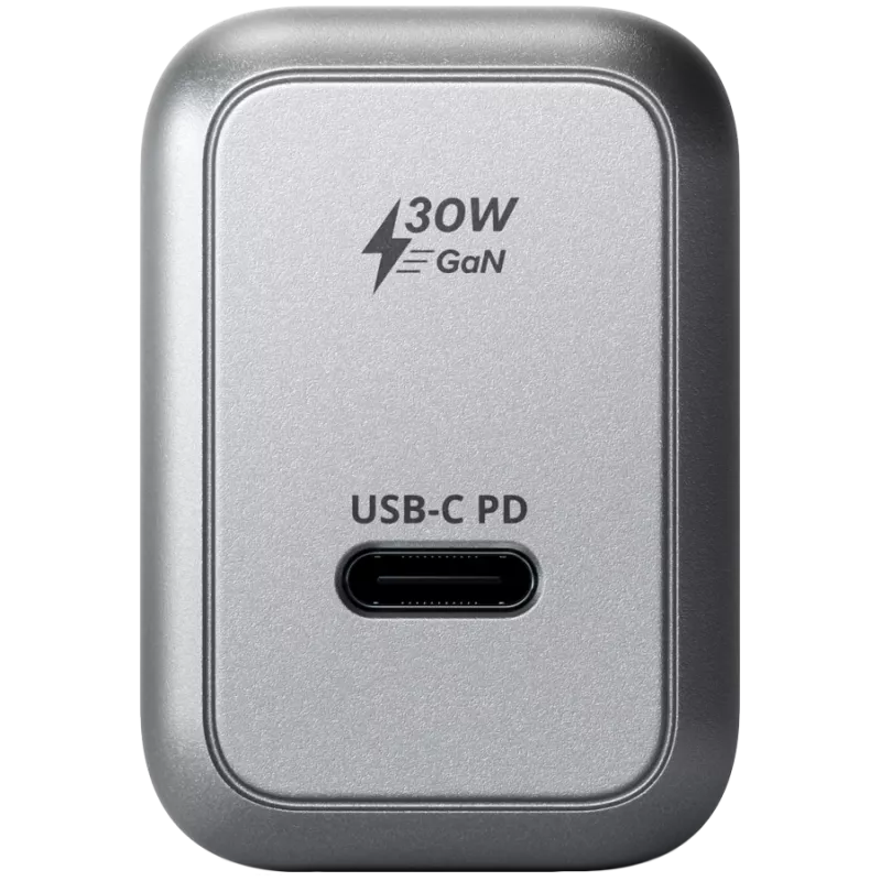 Satechi ST-UC30WCM-EU – universalus AC sieninis kroviklis su 1× USB-C, juodas/sidabrinis