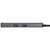 Unitek H1112F aktyvus USB-C šakotuvas (6 prievadai), 5 Gbps, HDMI 4K@30Hz, RJ-45, 2x USB-A, 2x USB-C, PD 100 W, aliuminio korpusas, pilkas