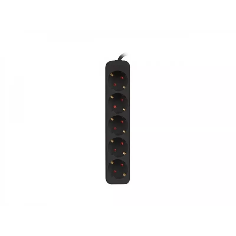 Prailginimo laidas Lanberg PS0-05F-0300-BK 3 m, 5 kištukinių lizdų, juodas