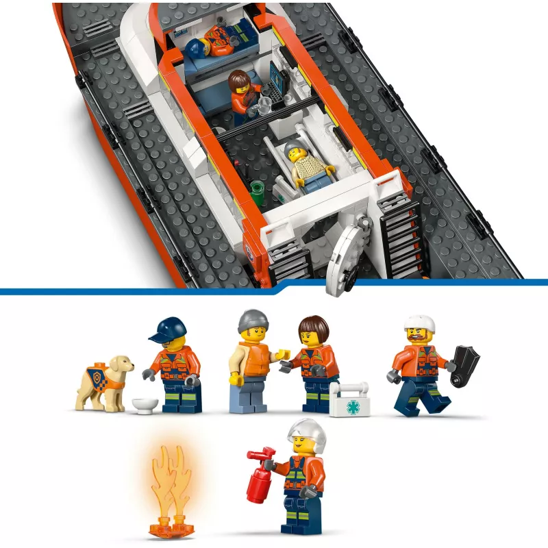 LEGO City 60504 Pakrančių apsaugos gelbėjimo laivas ir sraigtasparnis
