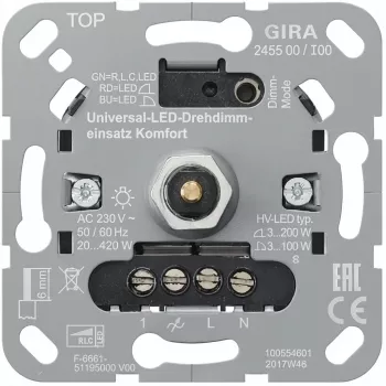 Gira S3000 UniLED sukamasis reguliatorius Komfort (modelis 245500)