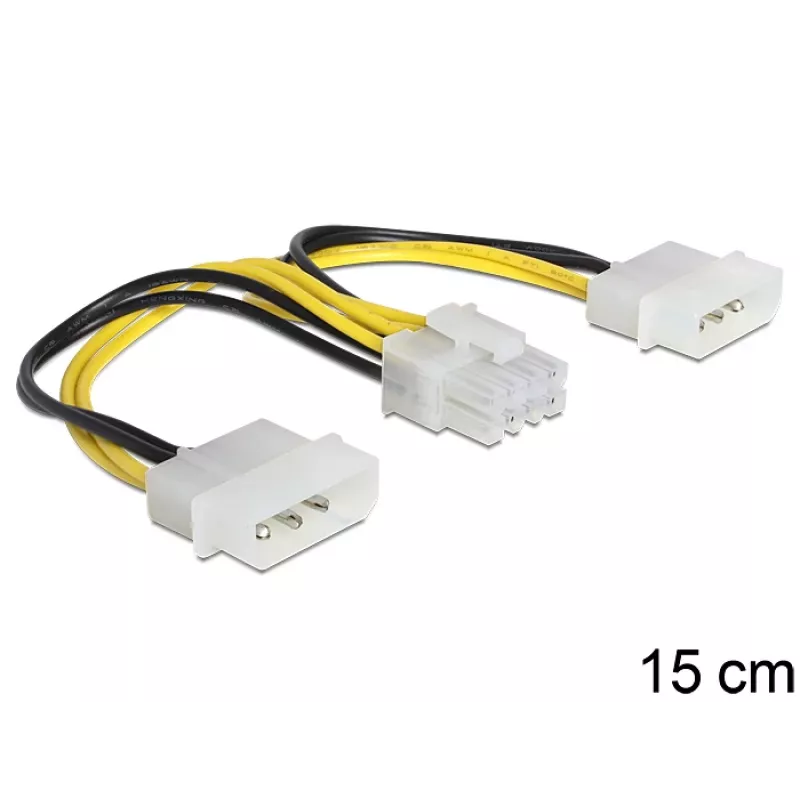 Vidinis maitinimo laidas DeLOCK 83410 0,15 m EPS 8 kontaktų – Molex 3 kontaktų
