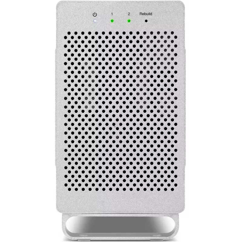 OWC Mercury Elite Pro Dual White – išorinis HDD dėklas 2× 3.5 colio SATA diskams, RAID 0/1/SPAN, USB Type‑B