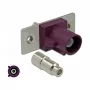 Koaksialinis FAKRA D kištukas DELOCK 89819, auksuoti kontaktai, 21,2×24×7,5 mm