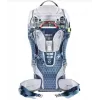 Kūdikio nešimo kuprinė DEUTER Kid Comfort Active – mėlyna, poliamidas, iki 22 kg, saulės stogelis, kojų atrama, VariQuick, Lite Air