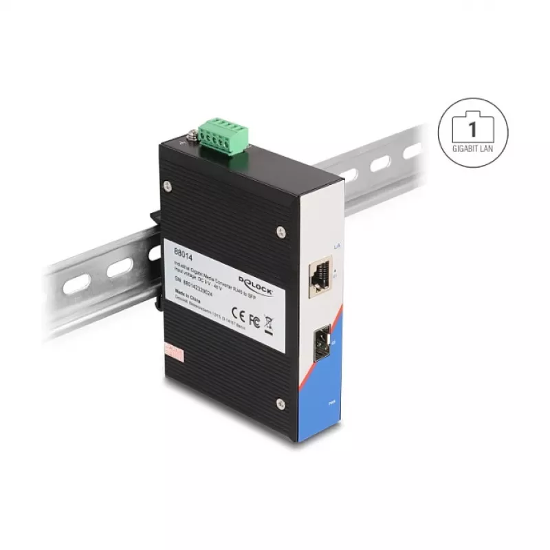 Nevaldomas jungiklis DeLOCK 88014 Gigabit Ethernet 10/100/1000 Juodas