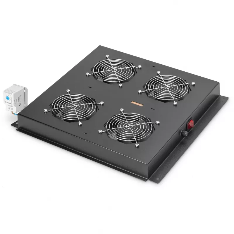Stogo vėsinimo įrenginys Digitus DN-19 FAN-4-B-N, 19 inch, juodas RAL 9005
