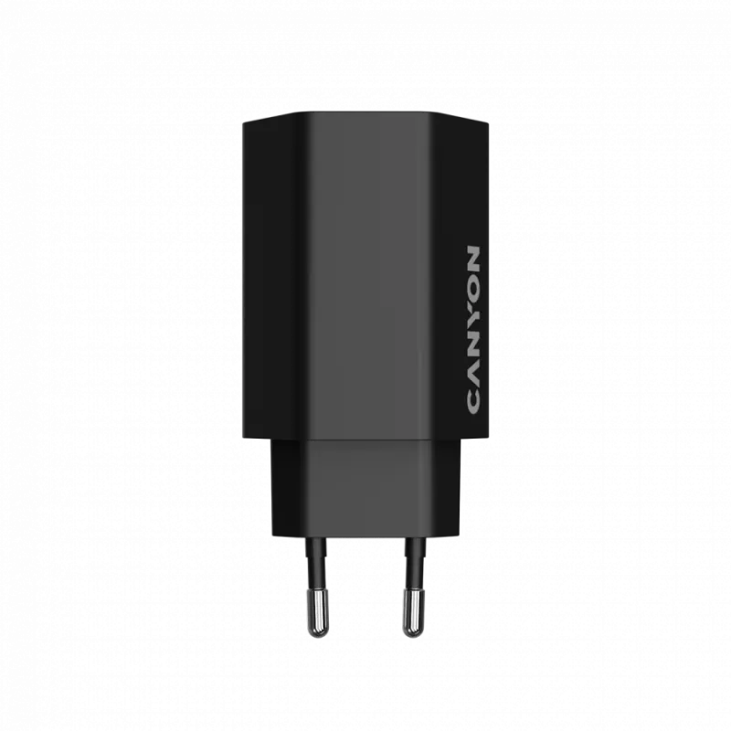 CANYON Charger HEXAGON 65 GaN 65W 2xPD 1xQC EU juodas (CND-CHAHEX65B)