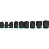 Impulsinių lizdų rinkinys Bosch Powertools PRO 1/2 colio 9 dalių, juodas