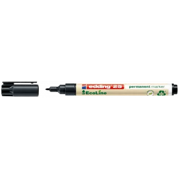 Permanentinis markeris Edding E25 EcoLine Bullet Tip juodas
